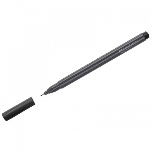 Ручка капиллярная Faber-Castell Grip Finepen черная, 0,4мм, трехгранная