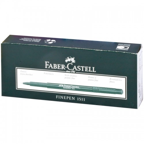 Ручка капиллярная Faber-Castell Finepen 1511 черная, 0,4мм