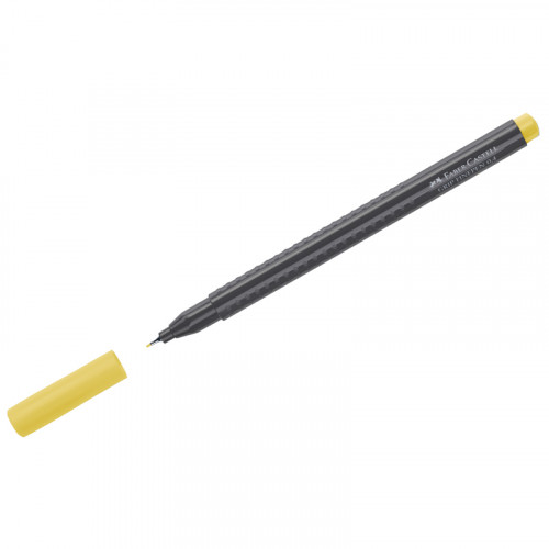 Ручка капиллярная Faber-Castell Grip Finepen желтая, 0,4мм, трехгранная
