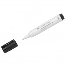 Ручка капиллярная Faber-Castell Pitt Artist Pen 101 белый, 2,5мм, пишущий узел пуля