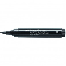 Ручка капиллярная Faber-Castell Pitt Artist Pen Big Brush цвет 199 черный, 3мм, пишущий узел кисть