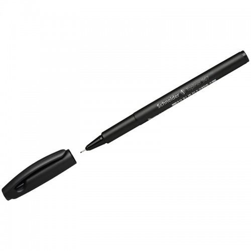 Ручка капиллярная Schneider Topliner 967 черная, 0,4мм