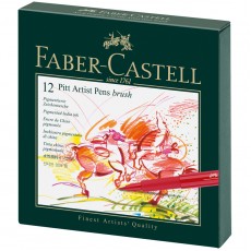 Набор капиллярных ручек Faber-Castell Pitt Artist Pen Brush 12шт., ассорти, студийная коробка