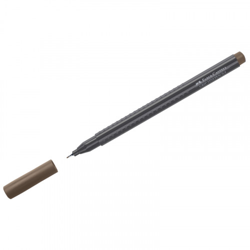 Ручка капиллярная Faber-Castell Grip Finepen коричневая, 0,4мм, трехгранная