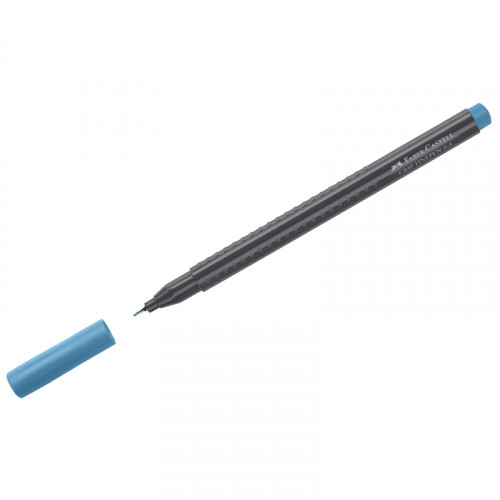 Ручка капиллярная Faber-Castell Grip Finepen кобальтово-бирюзовая, 0,4мм, трехгранная