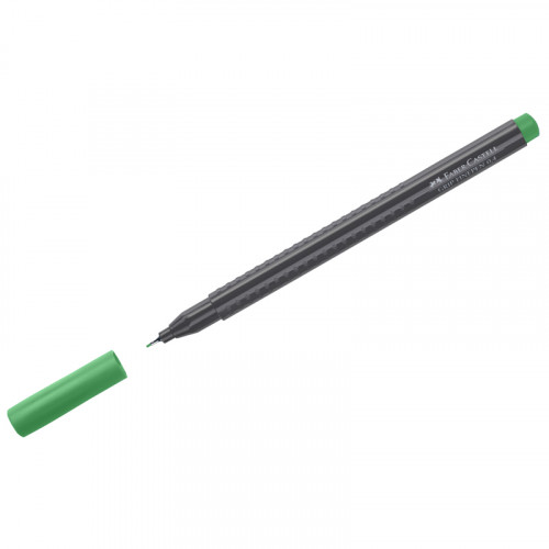 Ручка капиллярная Faber-Castell Grip Finepen изумрудно-зеленая, 0,4мм, трехгранная
