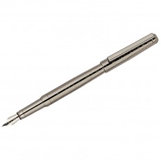 Ручка перьевая Delucci Mistico черная, 0,8мм, корпус оружейный металл, подарочная упаковка