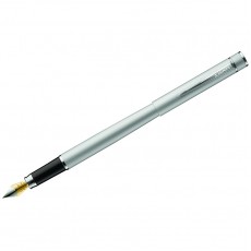 Ручка перьевая Luxor Sleek синяя, 0,8мм, корпус серый металлик