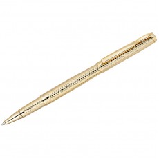 Ручка-роллер Delucci Celeste синяя, 0,6мм, цвет корпуса - золото, подарочная упаковка