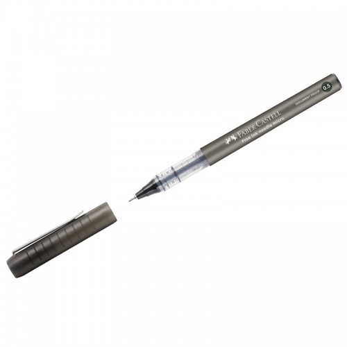 Ручка-роллер Faber-Castell Free Ink Needle черная, 0,5мм, одноразовая