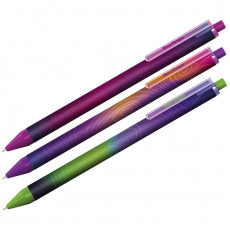 Ручка шариковая автоматическая Berlingo Terrain синяя, 0,7мм, рисунок на корпусе, ассорти