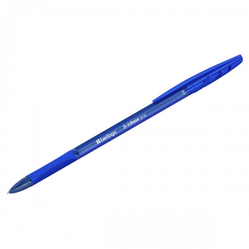 Ручка шариковая Berlingo Tribase grip синяя, 1,0мм, грип