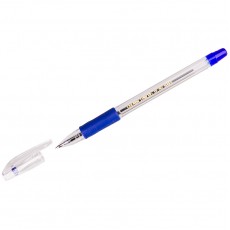 Ручка шариковая Crown Low Vis синяя, 0,7мм, грип, штрих-код
