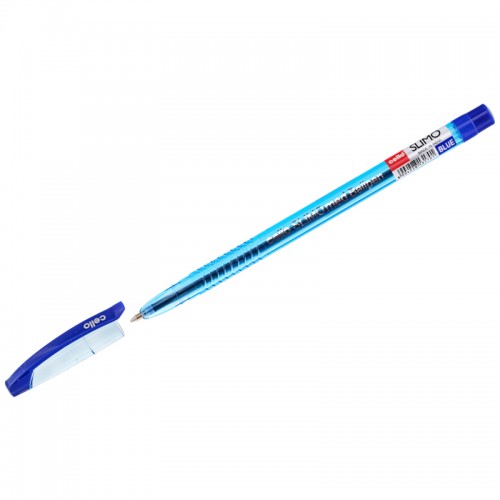 Ручка шариковая Cello Slimo синяя, 1,0мм, штрих-код