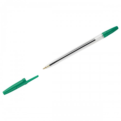 Ручка шариковая СТАММ Оптима зеленая, 1,0мм