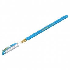 Ручка шариковая Berlingo xGold голубая, 0,7мм, игольчатый стержень, грип