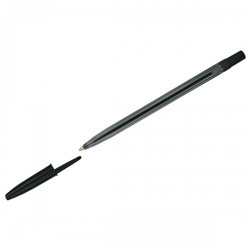 Ручка шариковая СТАММ 111 черная, 1,0мм, тонированный корпус
