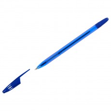 Ручка шариковая СТАММ 555 синяя, 0,7мм, тонированный корпус