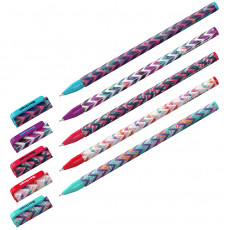 Ручка шариковая Berlingo Funline. Exotic синяя, 0,7мм, рисунок на корпусе, ассорти