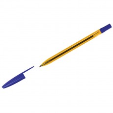 Ручка шариковая СТАММ 111 синяя, 1,0мм, тонированный оранжевый корпус