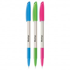 Ручка шариковая Berlingo Perlamutik Pro синяя, 0,7мм, грип
