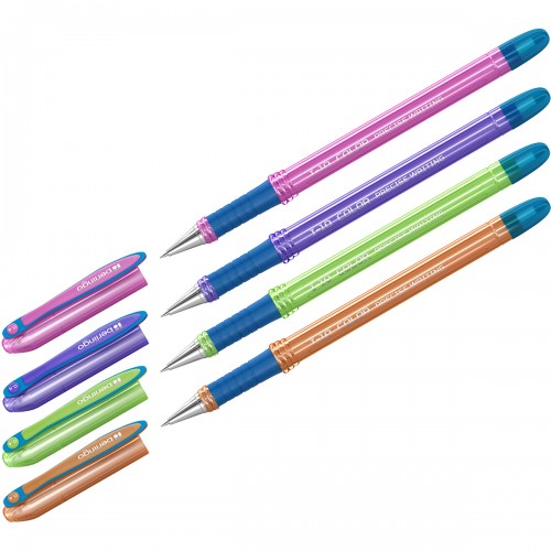 Ручка шариковая Berlingo I-10 Color синяя, 0,4мм, корпус ассорти