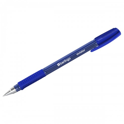 Ручка шариковая Berlingo Aviator синяя, 0,7мм, грип