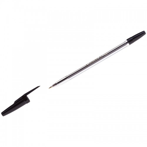 Ручка шариковая Corvina 51 Classic черная, 1,0мм, прозрачный корпус