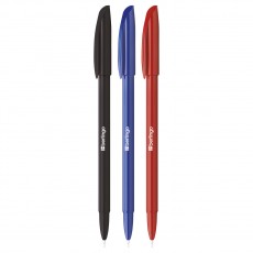 Ручка шариковая Berlingo Metallic синяя, 0,7мм, корпус ассорти