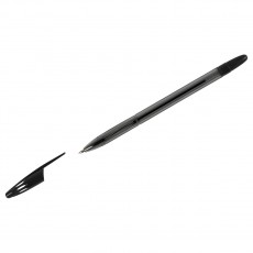Ручка шариковая СТАММ 555 черная, 0,7мм, тонированный корпус