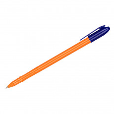 Ручка шариковая СТАММ VeGa. Orange синяя, 0,7мм, оранжевый корпус