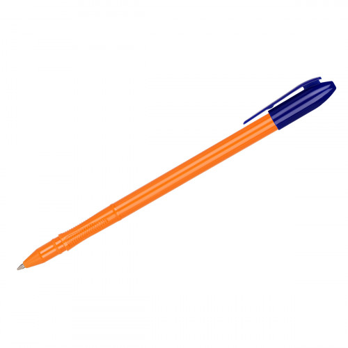 Ручка шариковая СТАММ VeGa. Orange синяя, 0,7мм, оранжевый корпус