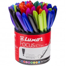 Ручка шариковая Luxor Focus Icy ассорти, 1,0мм