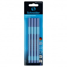 Набор шариковых ручек Schneider Slider Edge F 4шт., синие, 0,8мм, трехгранный корпус, блистер