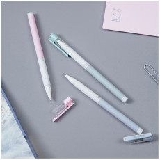 Ручка шариковая MESHU Dew синяя, 0,7мм, корпус ассорти