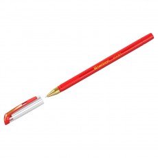 Ручка шариковая Berlingo xGold красная, 0,7мм, игольчатый стержень, грип