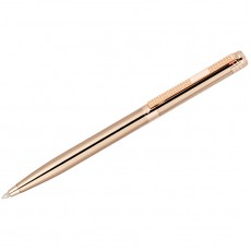 Ручка шариковая Delucci Semplice синяя, 1,0мм, корпус медь/розовое золото, поворот., подарочная упаковка