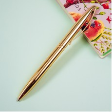 Ручка шариковая автоматическая MESHU Gold синяя, 1,0мм