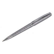 Ручка шариковая Delucci Vetro синяя, 1,0мм, корпус матовое серебро, поворотн., подарочная упаковка