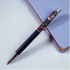 Ручка шариковая автоматическая MESHU Black sand синяя, 1,0мм