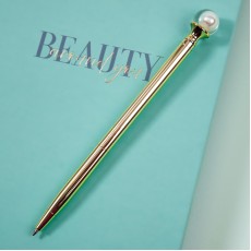 Ручка шариковая автоматическая MESHU White pearl синяя, 1,0мм