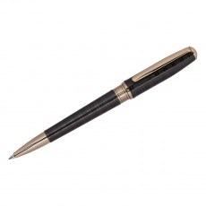 Ручка шариковая Delucci Vestito синяя, 1,0мм, корпус черный лак/золото, поворотн., подарочная упаковка