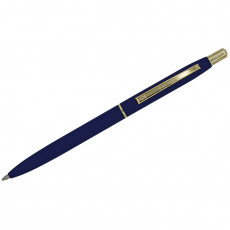 Ручка шариковая Luxor Sterling синяя, 1,0мм, корпус синий/золото, кнопочный механизм Ручка шариковая Luxor Sterling синяя, 1,0мм, корпус синий/золото, кнопочный механизм