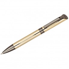 Ручка шариковая Delucci Completo синяя, 1,0мм, корпус золото/оружейный металл, поворотн., подарочная упаковка