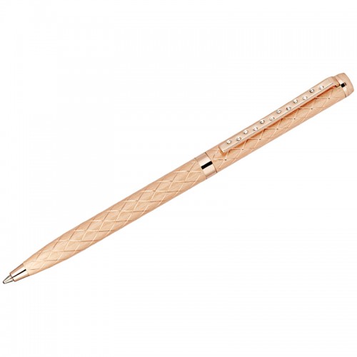 Ручка шариковая Delucci Aurora синяя, 1,0мм, цвет корпуса - золото, поворот., подарочная упаковка