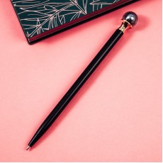 Ручка шариковая автоматическая MESHU Black pearl синяя, 1,0мм