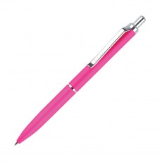 Ручка шариковая Luxor Rega синяя, 0,7мм, корпус розовый/хром, кнопочный механизм, футляр