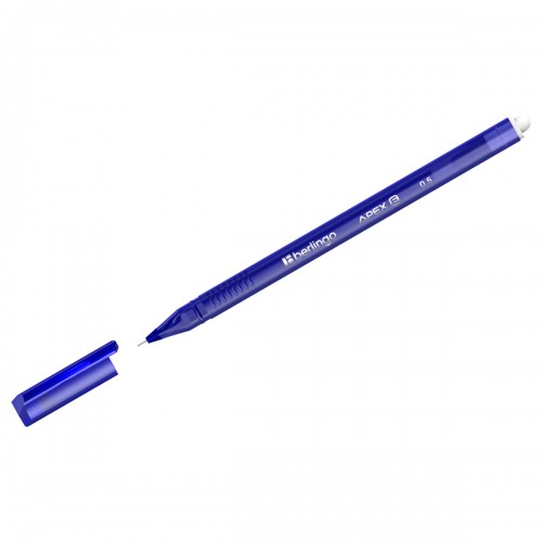 Ручка гелевая стираемая Berlingo Apex E синяя, 0,5мм, трехгранная