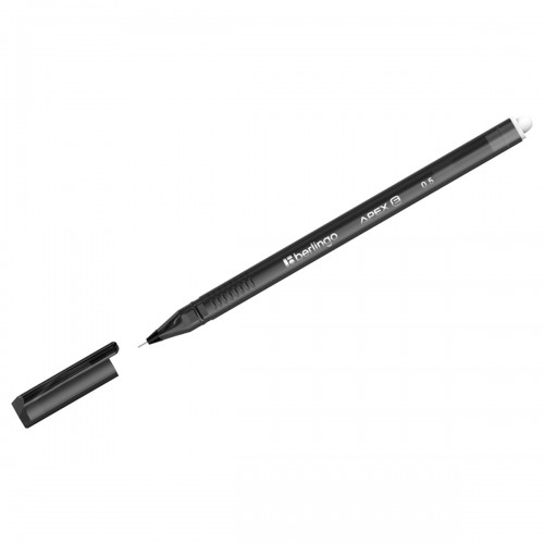 Ручка гелевая стираемая Berlingo Apex E черная, 0,5мм, трехгранная