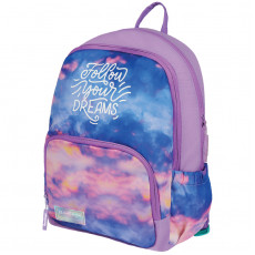 Рюкзак Berlingo Light Sky lilac 39,5*28*16см, 2 отделения, 3 кармана, уплотненная спинка